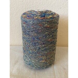 Fancy Cone Yarn Gold Blue Red Mix Slub Thread Clothes Needlework 550g  #574